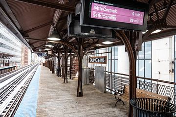 Quincy metrostation van de loop in Chicago van Eric van Nieuwland