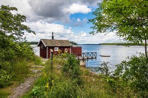 Schärengarten an der schwedischen Küste vor Stockholm