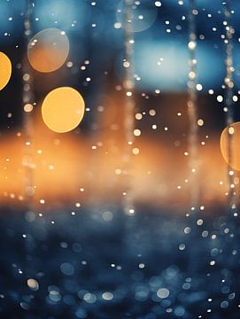 Lumières d'hiver dans un bokeh doux