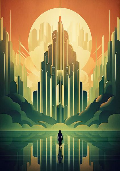 Art Deco Art Print Poster Print Wall Art by Niklas Maximilian