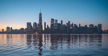 New York City skyline bij zonsopgang, VS van Patrick Groß