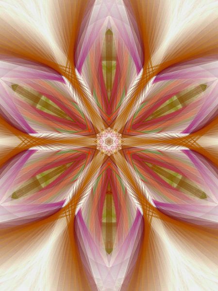 Mandala digitale Kunst 'Terracotta von Ivonne Fuhren- van de Kerkhof