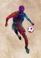 Football player sport art #football #soccer