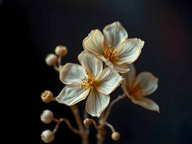Phantasie Blume, die die Morgensonne herbei sehnt von FRESH Fine Art