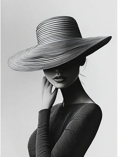 Elegant lady monochrome