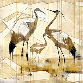 Crane abstract nature by Bianca ter Riet