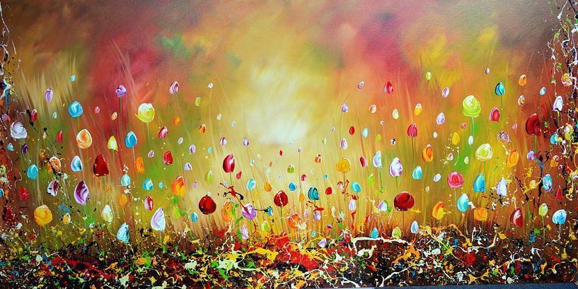 Abstract Flowers by Gena Theheartofart