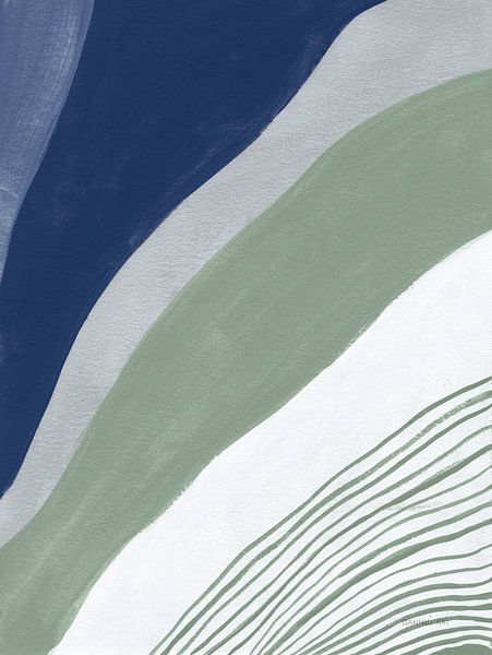 Blue Green Abstract IV, Danhui Nai by Wild Apple
