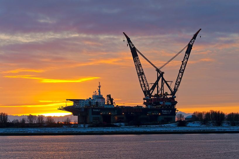 Thialf after sunset in Rotterdam by Anton de Zeeuw