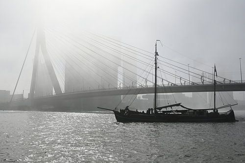 Mistige morgen in Rotterdam