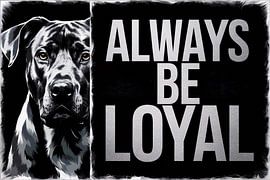 Chien avec un texte puissant sur Art & Soul Creations