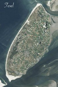 Vue aérienne de Texel sur Maps Are Art