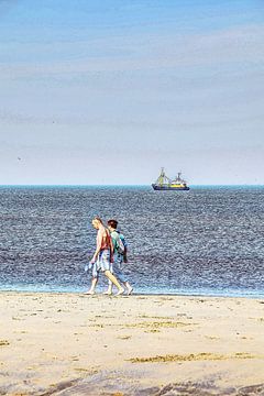 Strand Noordwijk aan Zee Nederland van Hendrik-Jan Kornelis