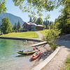 Badestrand Gaisalm mit 2 Kajaks, Landschaft Achensee Tirol von SusaZoom