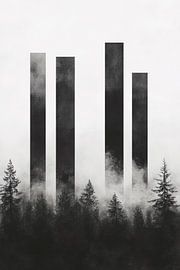 Nebelhafte Waldgestaltung – Abstrakt von Poster Art Shop