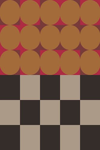 Retro kunst uit de jaren 70. Abstract geometrisch patroon nr. 2_2