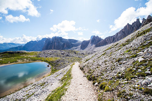 Walkway high up in the mountains