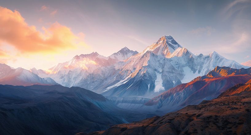 Fantastische Bergwelt von fernlichtsicht