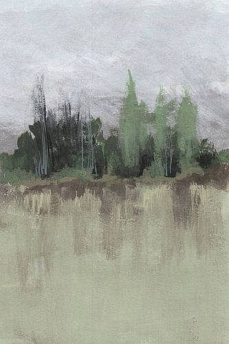Rustige bosweerspiegeling
