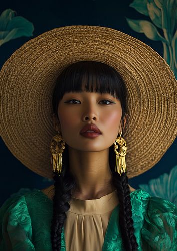 Radieux en or et en vert II