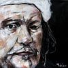 Portret van Rembrandt van Rijn, Rembrandt Harmenszoon van Rijn van Therese Brals