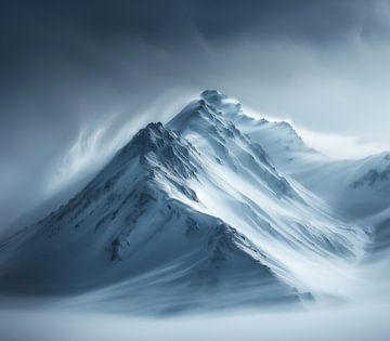 Besneeuwde Alpentoppen van fernlichtsicht