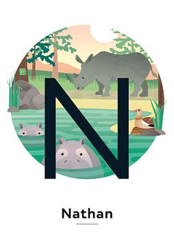 Name poster Nathen by Hannah Barrow