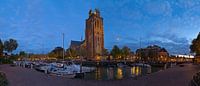 Panorama Grote Kerk Dordrecht aan de haven van Anton de Zeeuw thumbnail