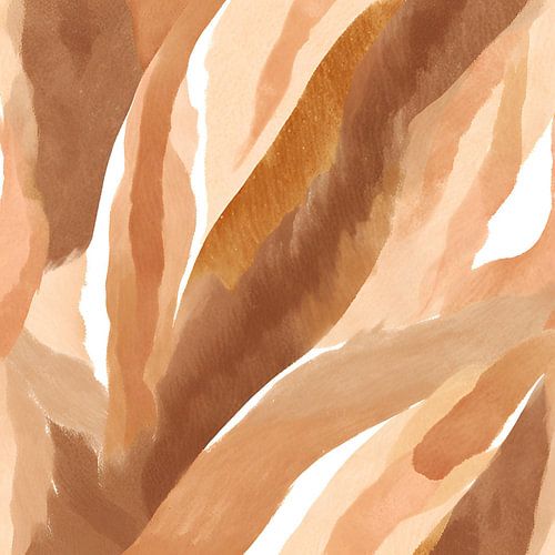 Passion Vlames - Minimalist brown Painting