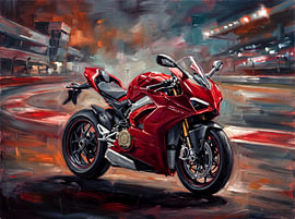 Die Ducati Panigale V4 im Regen von Jan Keteleer