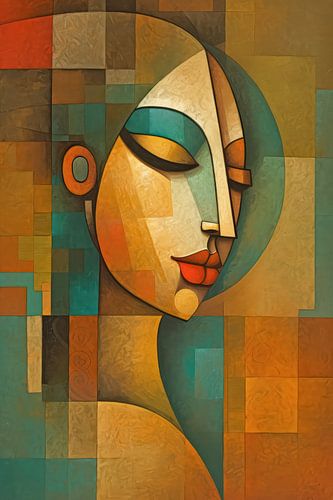 Visage de femme abstrait