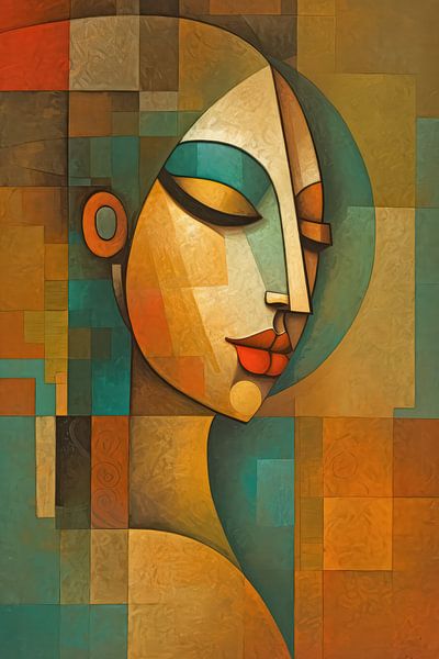 Female face abstract by Imagine
