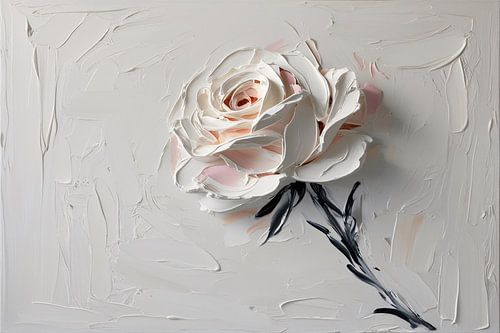 Rose abstraite aux nuances subtiles