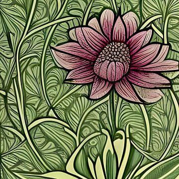 Fleur à imprimé botanique sur Lily van Riemsdijk - Art Prints with Color
