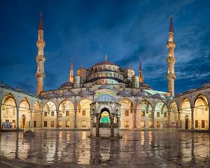 Blauwe Moskee in Istanbul van Michael Abid