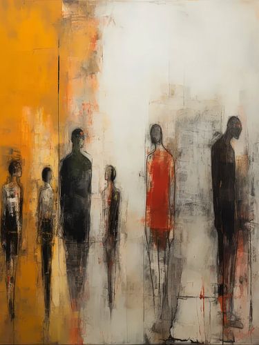 Personnes marchant Style abstrait