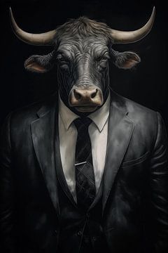 Bull in suit by KoeBoe