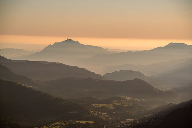 Sunrise view of the Grünten by Leo Schindzielorz