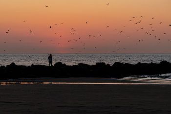 ein einsamer Spaziergang am Strand