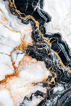 Abstract marmer met gouden accenten van Imperial Art House