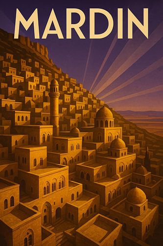 Mardin Art Deco Poster – Ancient City Wall Art