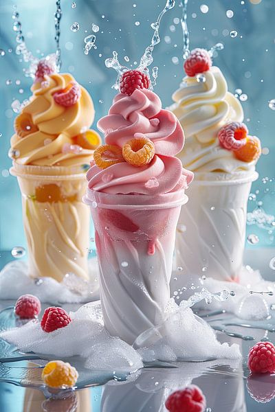 de délicieuses créations de glaces aux couleurs vives par Egon Zitter
