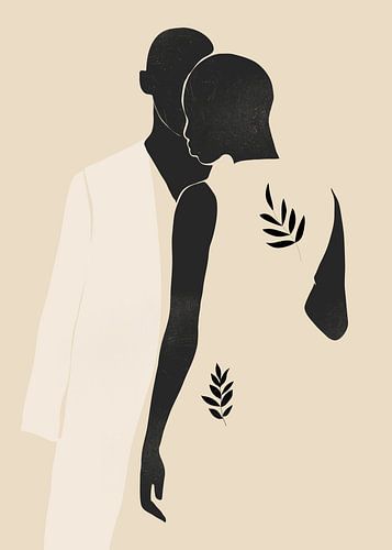 Minimal Abstract Art Paar