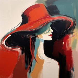 Femme avec chapeau