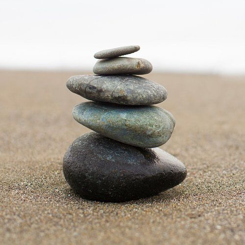 Balancing stacked stones (square) by Sanders