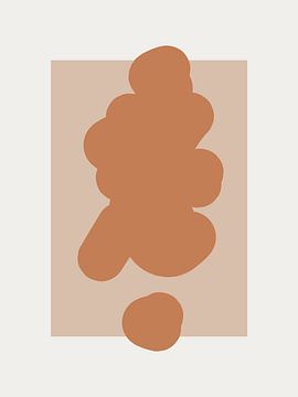 Bright - organische vorm in cloud, pink and caramel