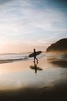 Zonsondergang surfer