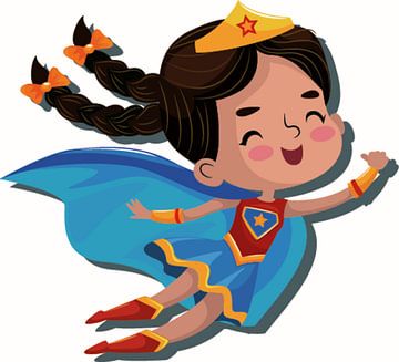 wondergirl, stoere meid als heldin met cape