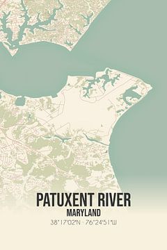 Alte Karte von Patuxent River (Maryland), USA. von Rezona