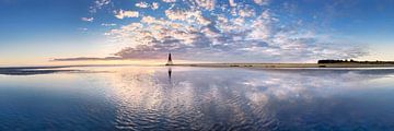 Zonsopgang aan zee bij Cuxhaven van Voss fotografie